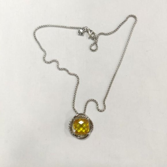 DY David Yurman yellow Crystal Pendant NecklacY - Picture 1 of 4
